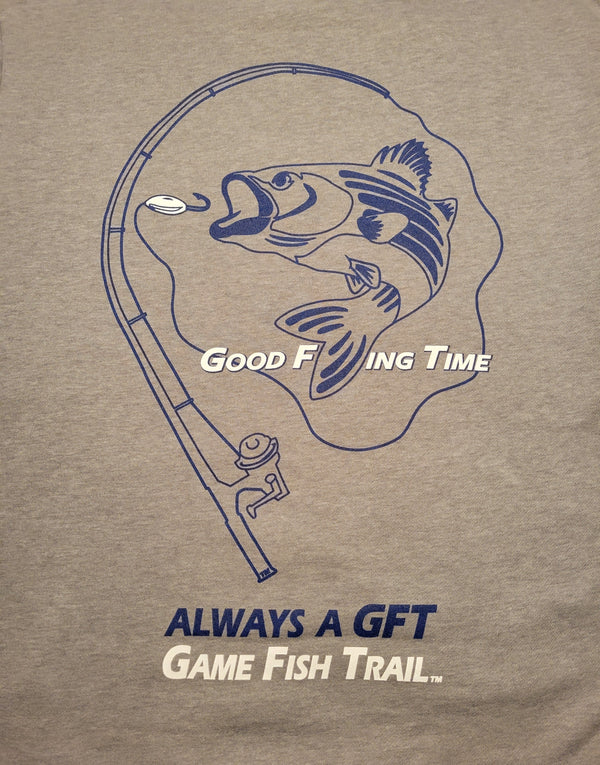 Hoodie Long Sleeve GFT Logo 'About to Strike' - Heather Gray Unisex Malibu Hoodie