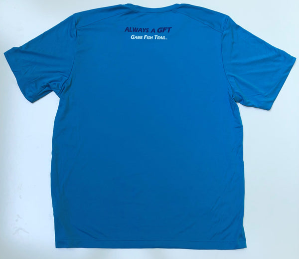 Short sleeve GFT 'About to Strike' - Sapphire moisture wicking UPF Performance T-shirt