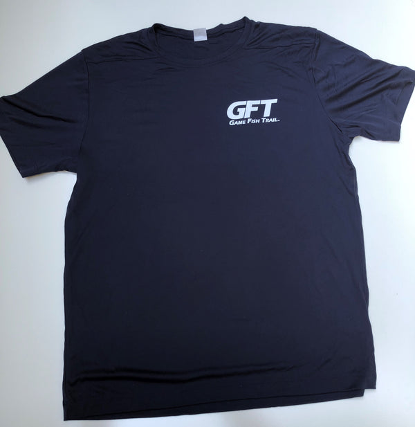 Short sleeve GFT 'Ankle Deep' - True Navy moisture wicking UPF Performance T-shirt
