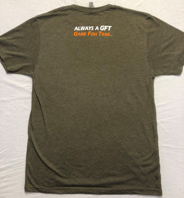 Short sleeve GFT 'Good Bucking Time' - Military Green Unisex Tri-Blend Tee