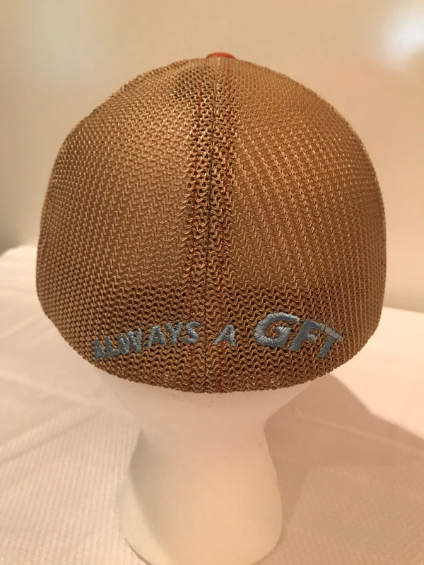 GFT Logo - Richardson R-Flex Trucker hat - Dark Orange / Khaki