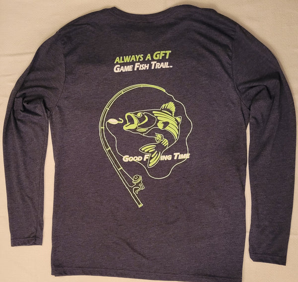Long sleeve GFT 'About to Strike' - Vintage Navy Unisex Tri-Blend Jersey Tee