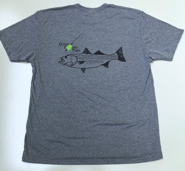 Short sleeve GFT Striped Bass - Premium Heather Unisex Tri-Blend Tee