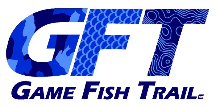 Game Fish Trail GFT Logo performance and cotton blend tee t-shirts richardson hats neck gaiters bandanas face shields covering stickers car magnets coozie Koozie hunt hunting fish fishing trail hiking outdoor recreation clothing 