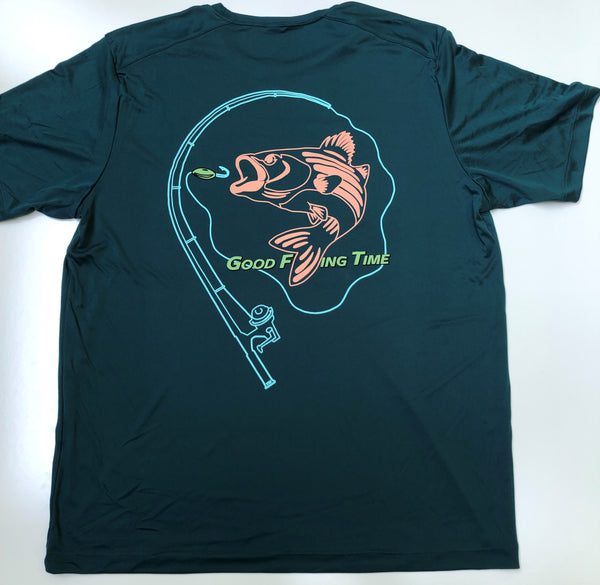 Short sleeve GFT About2Strike Marine Green moisture wicking UPF