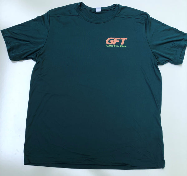 Short sleeve GFT 'About to Strike' - Marine Green moisture wicking UPF Performance T-shirt