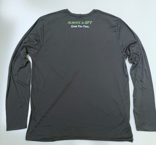 Long sleeve GFT 'About to Strike' - Dark Smoke Grey moisture wicking UPF Performance T-shirt