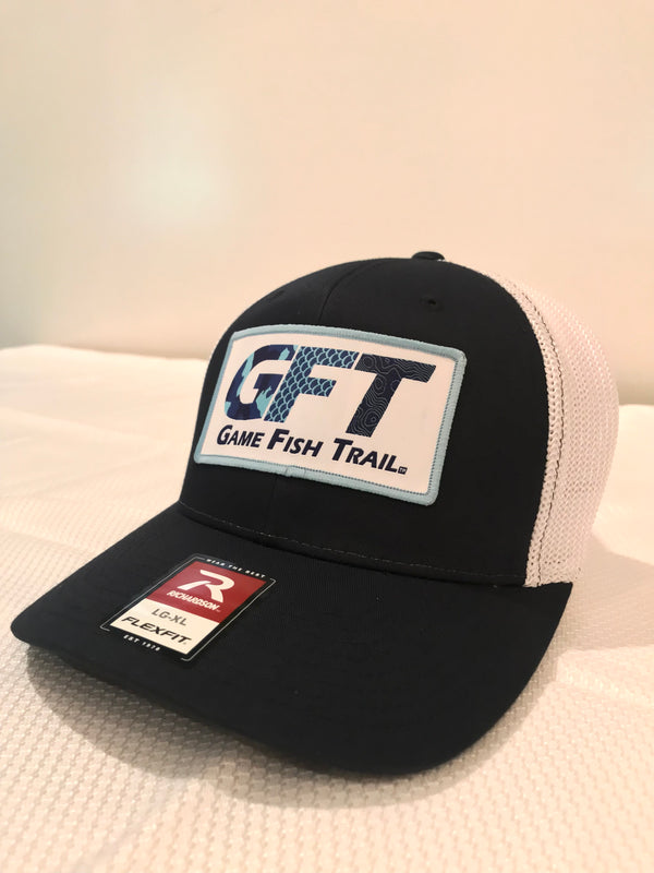 GFT Logo - Richardson R-Flex Trucker hat - Navy/White