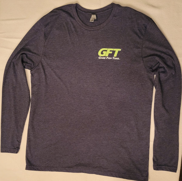Long sleeve GFT 'About to Strike' - Vintage Navy Unisex Tri-Blend Jersey Tee