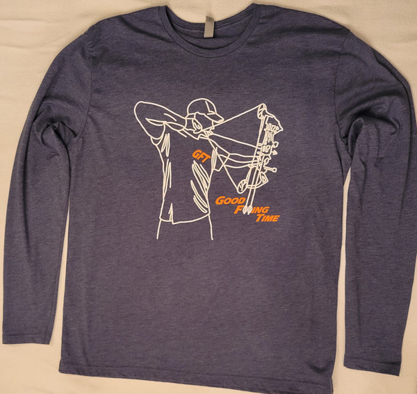 Long sleeve GFT 'Archer' - Indigo Unisex Tri-Blend Jersey Tee